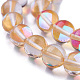 Chapelets de perles en pierre de lune synthétique G-F143-6mm-15-3