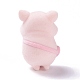 Flockige Miniatur-Schweinfiguren aus Kunstharz AJEW-Z007-04-2