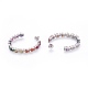 (vendita in fabbrica di feste di gioielli) orecchini a bottone in ottone con micro pavé di zirconi cubici EJEW-F198-19-2