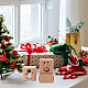 ベネクリート ブラウン クリスマス クッキー ボックス 24 パック  クッキーグッズ用のクリスマスデコレーションシェイプウィンドウ付き3.94x3.94x2.48インチクラフト厚紙箱  キャンディー  パーティーの記念品 CON-BC0007-08-5