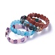 Natural & Synthetic Mixed Stone Beads Stretch Bracelets BJEW-L495-18-1