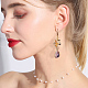 SUNNYCLUE DIY 2 Pairs Fashion Golden Tone Brass Faceted Gemstone Rhinestone Teardrop Dangle Stud Earrings Jewelry Making Starters Kit for Beginners Golden DIY-SC0003-78G-7