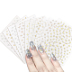 Globleland 10 foglio 10 decalcomanie per adesivi per nail art in stile DIY-GL0004-46-1