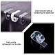 Globleland 48 шт. 2 стильные прозрачные пластиковые противоскользящие зажимы для скатерти AJEW-GL0002-15-5