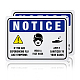 UV保護＆防水アルミニウム警告サイン  カラフル  250x180x0.85mm  穴：4mm AJEW-GL0001-01A-10-1