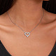 925 collane con ciondolo a forma di cuore in argento sterling da donna LK7425-2-3
