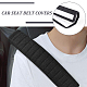 Olycraft 4 pièces housses de ceinture de sécurité de voiture noires 12 pouces couverture universelle de coussinets de ceinture de sécurité de voiture housse d'épaulière de ceinture de sécurité noire housse de ceinture de sécurité automobile pour voitures accessoires de camions AJEW-OC0003-74C-5