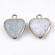 Electroplate Natural Amazonite Pendants X-G-T112-03C-2