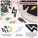 FINGERINSPIRE 36PCS Lightning Iron On Patch 6 Style Sew On Appliques Yellow Black Green Lightning Bolt Polyester Computerized Embroidery Patches with Adhesive Back for Clothing Backpack Decor PATC-FG0001-14-4