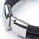 Braided Leather Cord Multi-Strand Bracelets BJEW-F291-30P-3