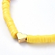 Bracelets extensibles faits main en pâte polymère heishi BJEW-JB05077-02-2
