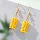 3d серьги-подвески из стеклянных бусин кукурузы EJEW-MZ00649-4