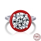 925 серебряное кольцо с родиевым покрытием RJEW-A019-44B-02P-1