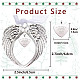 CREATCABIN Angel Wings Memorial Ornaments Christmas Hanging Decor Your Wings were Ready but My Heart was Not Heart Pendant Memory Gift for Loss Loved Ones Mum Dad Holiday Decoration PALLOY-WH0102-009-2