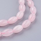 Chapelets de perles en quartz rose naturel G-P340-18-9x13mm-3
