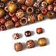 161 шт. 8 вида бусин из натурального дерева с принтом WOOD-FS0001-52-2