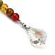 Chakra Leaf Crystal Suncatcher Dowsing Pendulum Pendants PALLOY-JF00460-01-3