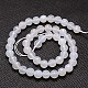 Chapelets de perles en agate blanche naturelle G-G542-10mm-20-2