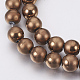 Chapelets de perles en hématite synthétique sans magnétiques G-F585-A-8mm-2