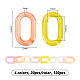 Nbeads 120 pcs 6 couleurs anneaux de liaison acryliques transparents TACR-OC0001-05-2