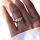 Кольцо из стерлингового серебра с фианитами в форме глаза для женщины KW2493-4-2