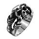Punk Rock Style Unisex 316L Surgical Stainless Steel Skull Rings RJEW-BB06716-11-2