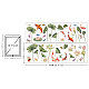 塩ビウォールステッカー  壁飾り用  植物と動物の模様  290x900mm  2個/セット DIY-WH0228-407-2