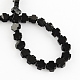 Dyed Natural Black Agate Stone Beads Strands G-R182-08-2