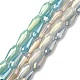 Chapelets de perles en verre opaque électrolytique EGLA-L015-FR-B-01-1