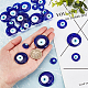 OLYCRAFT 25Pcs Blue Evil Eye Beads Charms 15mm 20mm 25mm 30mm 35mm Evil Eye Glass Beads Blue Flat Evil Eye Beads Eyeball Spacer Beads for Bracelets Necklace Earrings Jewelry Making Home Craft Decor LAMP-OC0001-60-3