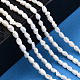 Fili di perle di perle d'acqua dolce coltivate naturali PEAR-N012-02M-6