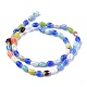 Oval Handmade Millefiori Glass Beads Strands LK-R004-85-2