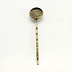 Accessoires de broches anciennes de cheveux de fer de bronze de tonalité à cheveux pour les bijoux diy X-IFIN-G046-AB-NF-1