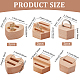OLYCRAFT 6 Pcs Wood Ring Display Stands Hexagon Heart Wood Jewelry Display Stand Ring Organizer Display Riser for Ring Organization 2.2~3.6x3.8~4.2x2cm RDIS-OC0001-04-2