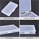 BENECREAT 8 Pack 6x3.5x0.8 Inch Rectangle Clear Plastic Storage Box with Double Hinged Lids for Photo CON-BC0006-06C-4