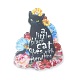 Weihnachtsanhänger aus Acryl in Katzenform HJEW-E007-01G-03-3