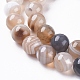 Natural Striped Agate/Banded Agate Beads Strands G-G582-6mm-57-3