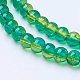 Spray Painted Crackle Glass Beads Strands X-CCG-Q002-4mm-07-1