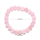 Naturelle quartz rose de perle bracelets extensibles B072-1-2