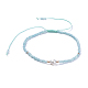 Bracelets de perles tressées en fil de nylon ajustable BJEW-JB04375-05-1