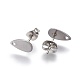 Accessoires de puces d'oreilles en 304 acier inoxydable STAS-O119-11A-P-2