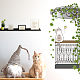 塩ビウォールステッカー  長方形  家の居間の寝室の装飾のため  猫の模様  980x450mm DIY-WH0228-263-3
