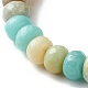 Reiki Natural Mixed Stone & Wenge Wood Beads Stretch Bracelet BJEW-JB06896-7