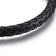 Bracciali cordone intrecciato in pelle BJEW-E352-01G-2
