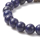 Bracelet extensible en pierres précieuses naturelles et perles de noix de coco pour femme BJEW-JB09149-4
