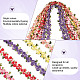 GORGECRAFT 5 Yards Flower Trim Ribbon Floral DIY Lace Applique Sewing Craft Lace Edge Trim for Wedding Dresses Embellishment DIY Party Decor Clothes OCOR-GF0002-11C-4