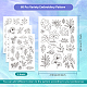 4 Sheets 11.6x8.2 Inch Stick and Stitch Embroidery Patterns DIY-WH0455-020-2