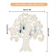 Ritaglio di legno dell'albero genealogico WOOD-WH0031-06-7