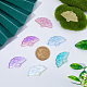 DICOSMETIC 70Pcs 7 Colors Folding Fan Charms Hollow Fan Charms with Glitter Powder Glass Circular Sector Charms Geometric Transparent Spray Painted Glass Pendants for Jewelry Making GLAA-DC0001-19-3