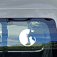 Gorgecraft 4 fogli gatto battito cardiaco car decal autoadesivo adesivi per auto luna e zampa di gatto adesivo decalcomania della parete impermeabile decorazione esterna automobilistica adesivi per suv camion moto DIY-GF0007-45A-5
